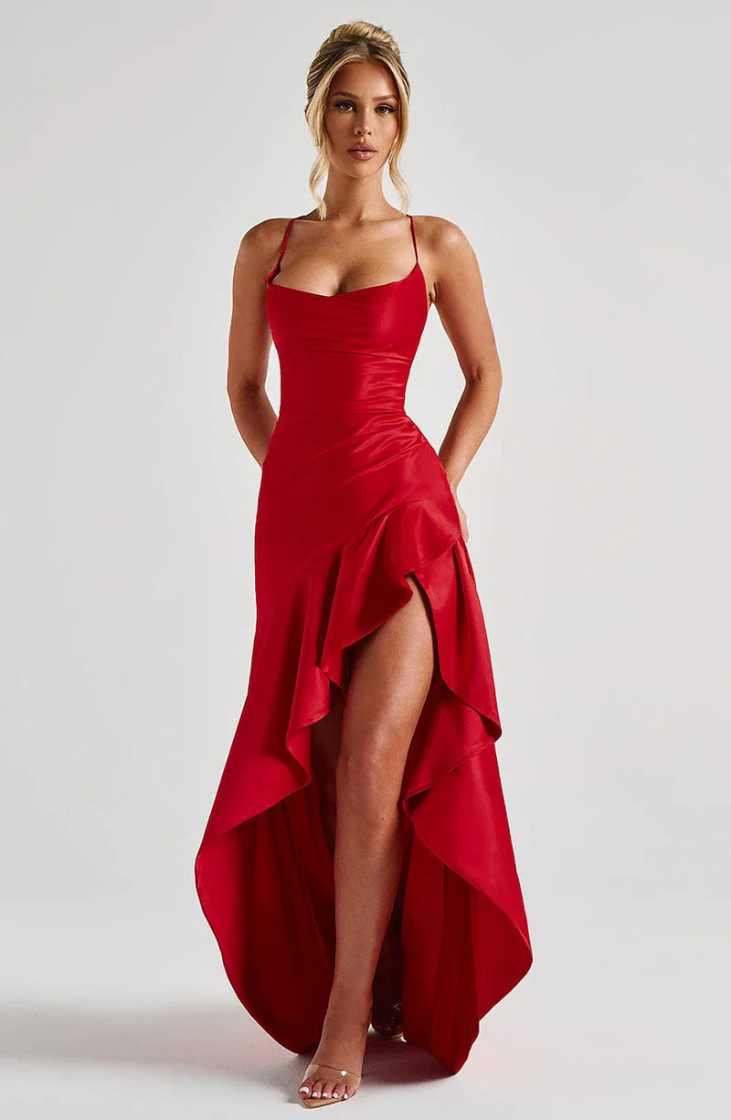 VALENTINE'S RED MAXI DRESS